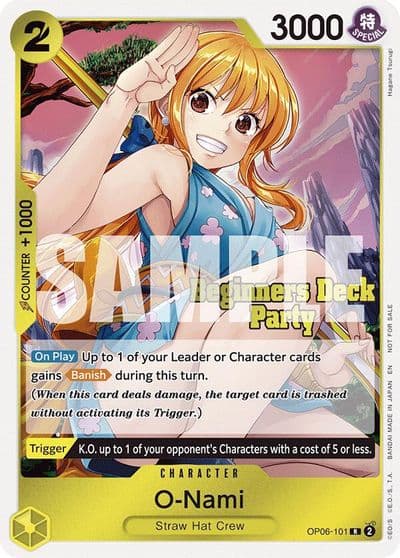 O Nami Beginners Deck Party ST 23 ST 28 Participation Pack One Piece Promotion Cards One Piece card