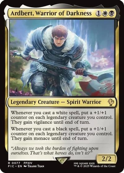 Ardbert Warrior of Darkness Surge Foil Commander: FINAL FANTASY Magic card