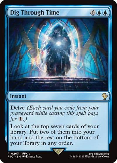 Dig Through Time Surge Foil Commander: FINAL FANTASY Magic card