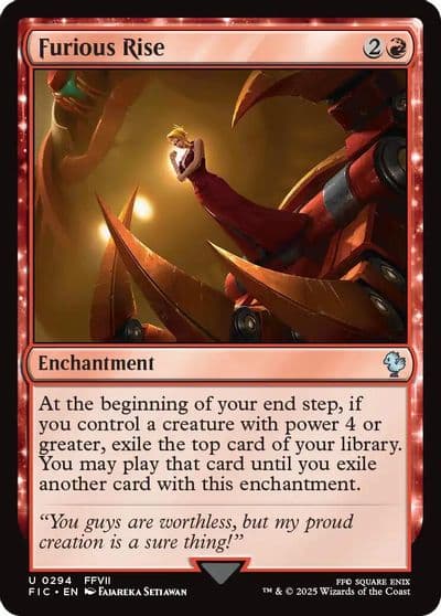 Furious Rise Surge Foil Commander: FINAL FANTASY Magic card