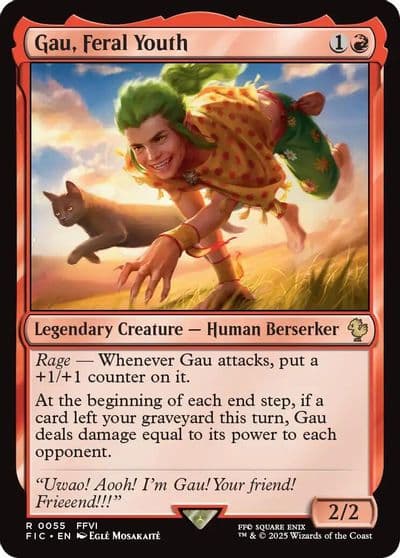 Gau Feral Youth Surge Foil Commander: FINAL FANTASY Magic card
