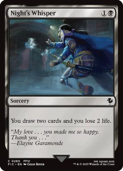 Nights Whisper Surge Foil Commander: FINAL FANTASY Magic card