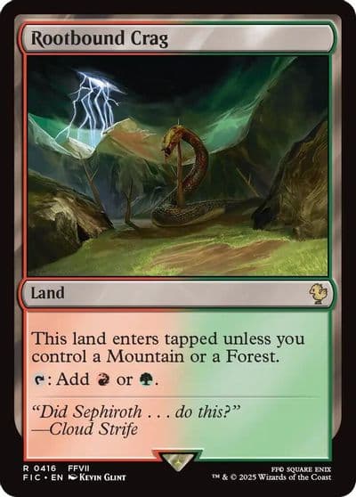 Rootbound Crag Surge Foil Commander: FINAL FANTASY Magic card