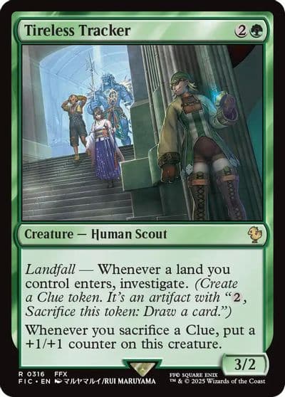 Tireless Tracker Surge Foil Commander: FINAL FANTASY Magic card