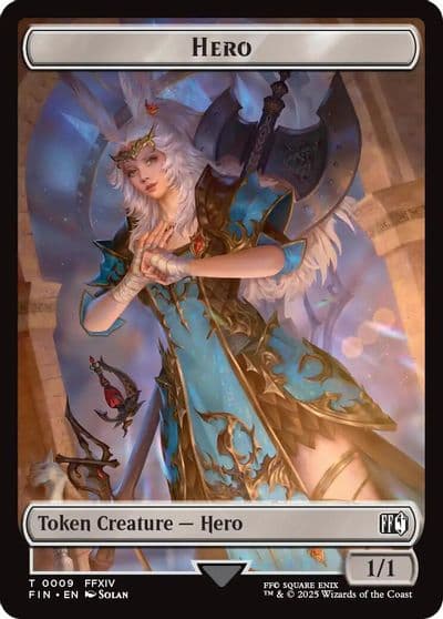 Hero 0009 Treasure 0023 Double Sided Token FINAL FANTASY Magic card