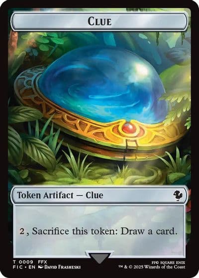 Clue Treasure Double Sided Token Commander: FINAL FANTASY Magic card
