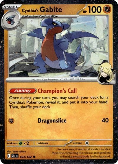 Cynthia's Gabite (Cosmos Holo) Miscellaneous Cards & Products Pokemon card