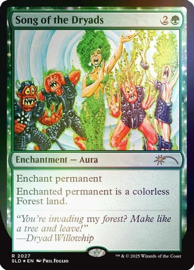 Song of the Dryads 2027 Rainbow Foil Secret Lair Drop Series Magic card