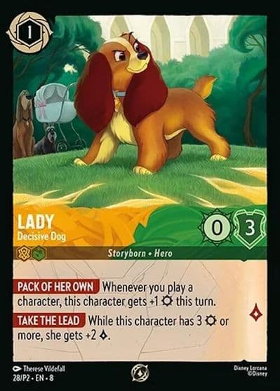 Lady Decisive Dog Disney Lorcana Promo Cards Lorcana card