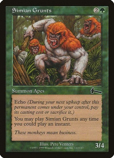 Simian Grunts Urza's Legacy Magic card