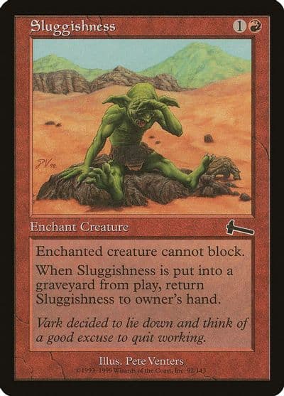 Sluggishness Urza's Legacy Magic card