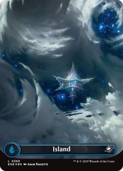 Island 0368 Borderless Galaxy Foil Edge of Eternities Magic card