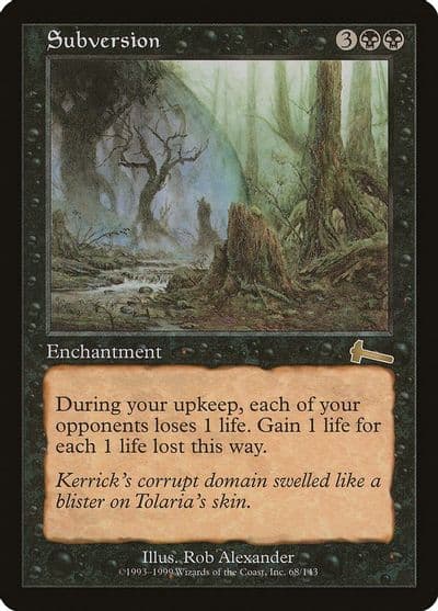 Subversion Urza's Legacy Magic card