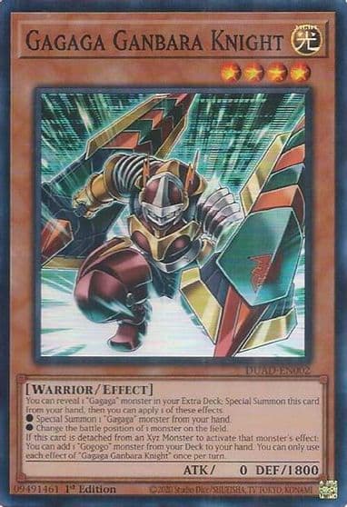 Gagaga Ganbara Knight Duelist's Advance Yu-Gi-Oh! card