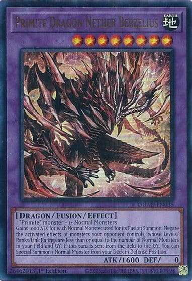 Primite Dragon Nether Berzelius Duelist's Advance Yu-Gi-Oh! card