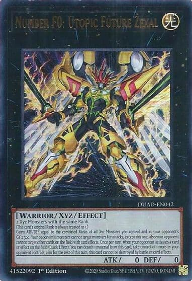 Number F0 Utopic Future Zexal Duelist's Advance Yu-Gi-Oh! card