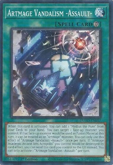 Artmage Vandalism Assault Duelist's Advance Yu-Gi-Oh! card