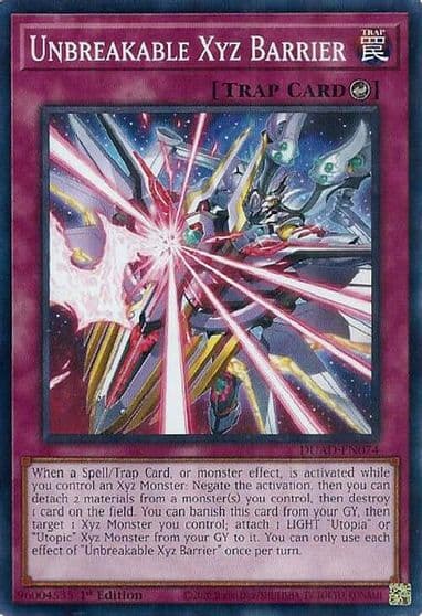Unbreakable Xyz Barrier Duelist's Advance Yu-Gi-Oh! card