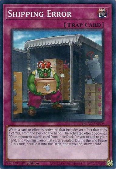 Shipping Error Duelist's Advance Yu-Gi-Oh! card