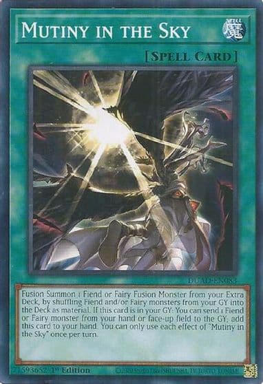 Mutiny in the Sky Duelist's Advance Yu-Gi-Oh! card