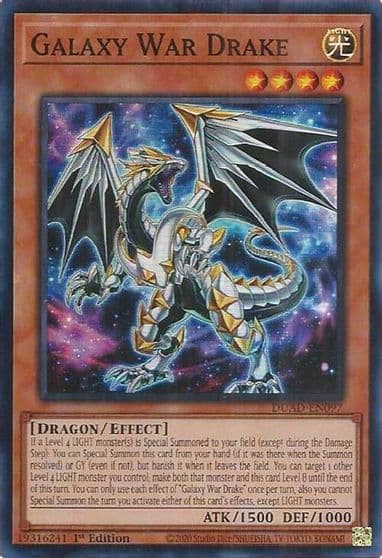Galaxy War Drake Duelist's Advance Yu-Gi-Oh! card