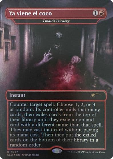 Ya viene el coco Tibalts Trickery Rainbow Foil Secret Lair Drop Series Magic card