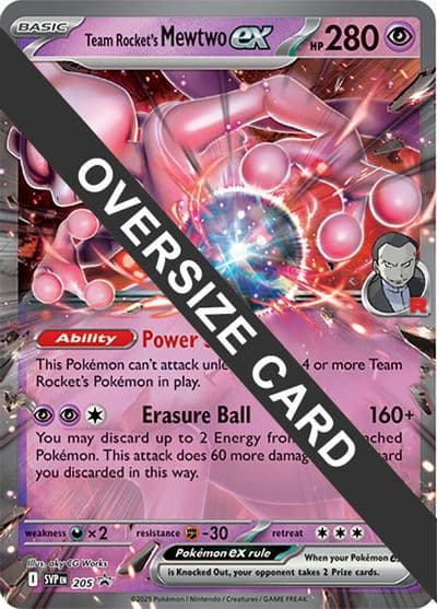Team Rocket's Mewtwo ex Jumbo Cards Pokemon card