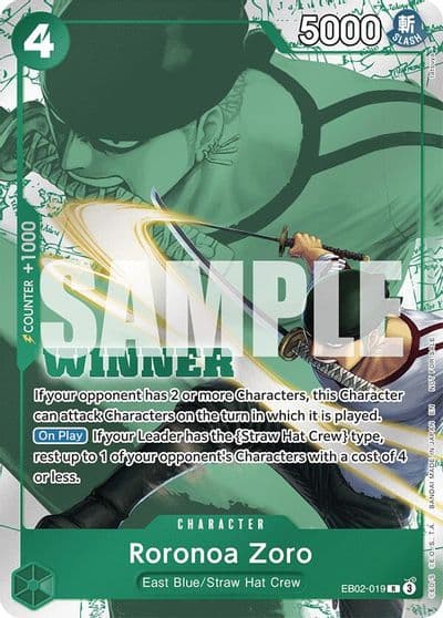 Roronoa Zoro Winner Pack 2025 Vol 3 One Piece Promotion Cards One Piece card