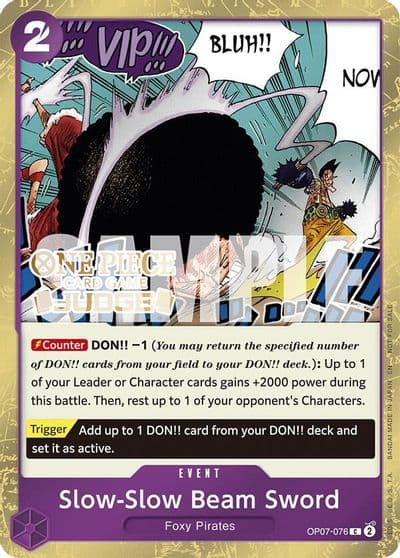 Slow Slow Beam Sword Judge Pack Vol 6 One Piece Promotion Cards One Piece card