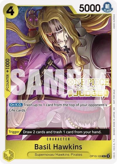 Basil Hawkins Judge Pack Vol 6 One Piece Promotion Cards One Piece card