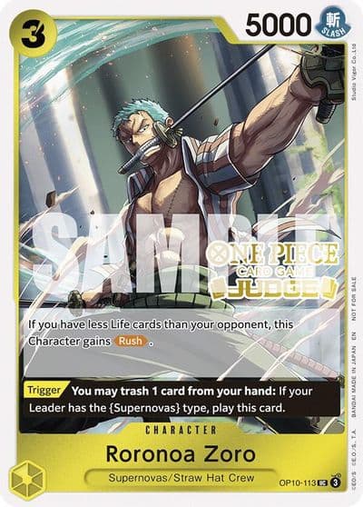 Roronoa Zoro Judge Pack Vol 6 One Piece Promotion Cards One Piece card
