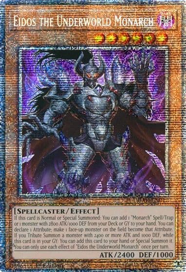 Eidos the Underworld Monarch Starlight Rare Duelist's Advance Yu-Gi-Oh! card