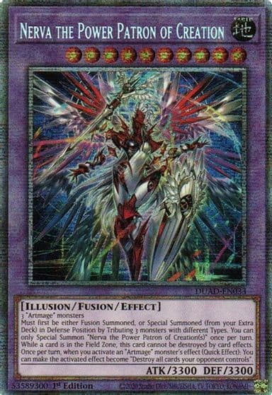 Nerva the Power Patron of Creation Starlight Rare Duelist's Advance Yu-Gi-Oh! card