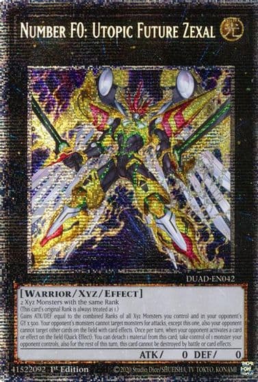 Number F0 Utopic Future Zexal Starlight Rare Duelist's Advance Yu-Gi-Oh! card