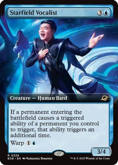 Starfield Vocalist Extended Art Edge of Eternities Magic card