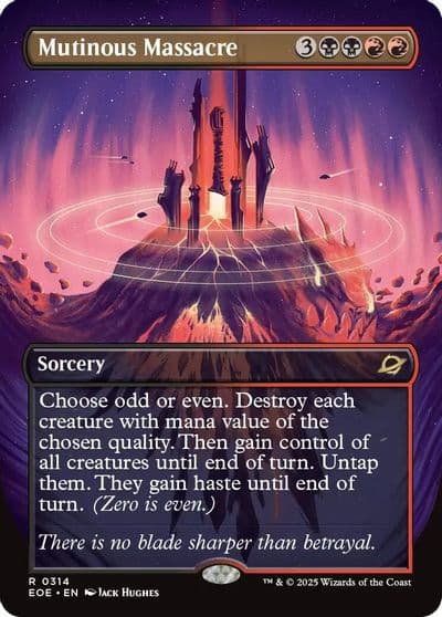 Mutinous Massacre Borderless Edge of Eternities Magic card