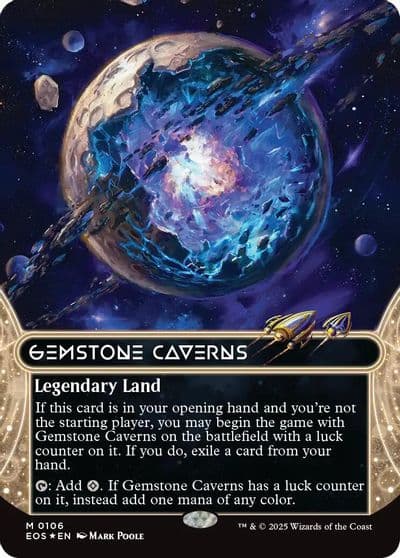 Gemstone Caverns 0106 Borderless Galaxy Foil Edge of Eternities: Stellar Sights Magic card