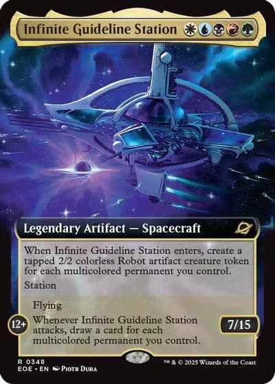 Infinite Guideline Station Extended Art Edge of Eternities Magic card