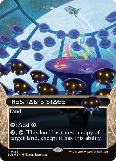 Thespians Stage 0134 Borderless Galaxy Foil Edge of Eternities: Stellar Sights Magic card