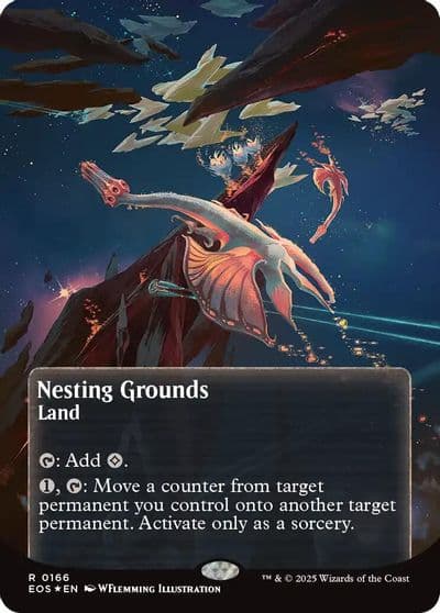 Nesting Grounds 0166 Borderless Galaxy Foil Edge of Eternities: Stellar Sights Magic card