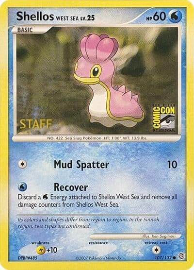 Shellos West Sea (SDCC 2007 Staff) Miscellaneous Cards & Products Pokemon card