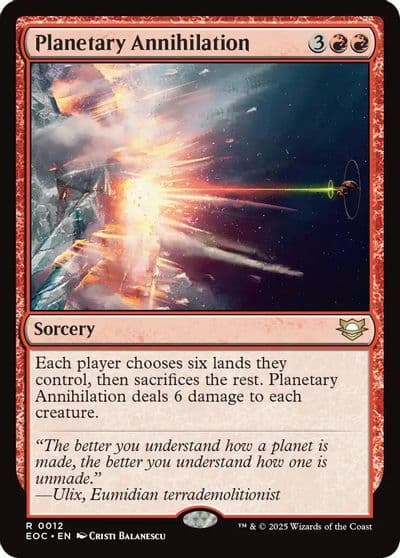 Planetary Annihilation Commander: Edge of Eternities Magic card