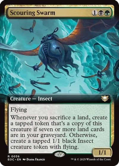 Scouring Swarm Extended Art Commander: Edge of Eternities Magic card