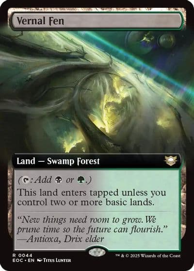 Vernal Fen Extended Art Commander: Edge of Eternities Magic card