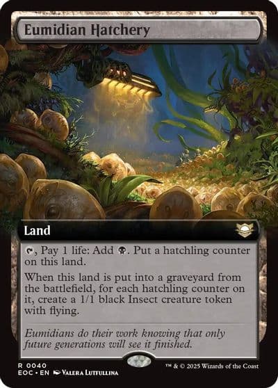 Eumidian Hatchery Extended Art Commander: Edge of Eternities Magic card