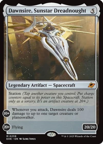 Dawnsire Sunstar Dreadnought Edge of Eternities Magic card