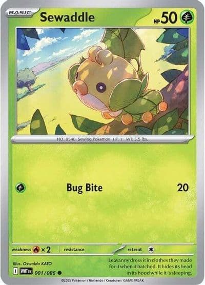 Sewaddle SV: White Flare Pokemon card