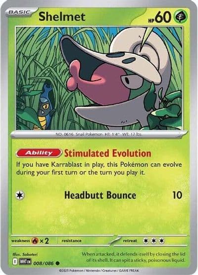 Shelmet SV: White Flare Pokemon card