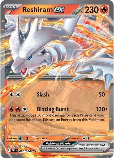 Reshiram ex SV: White Flare Pokemon card