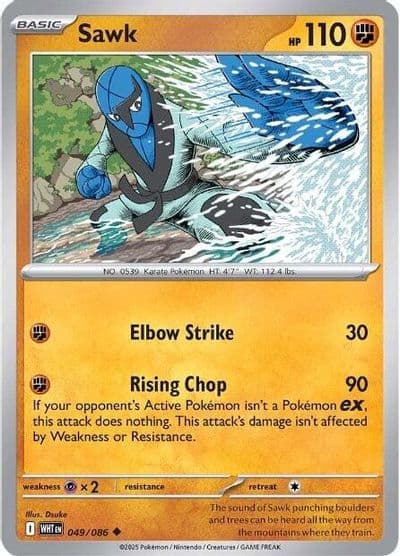 Sawk SV: White Flare Pokemon card
